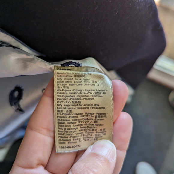 Maison Scotch Navy Wool Blend Blazer, Size 1 - Picture 6 of 8